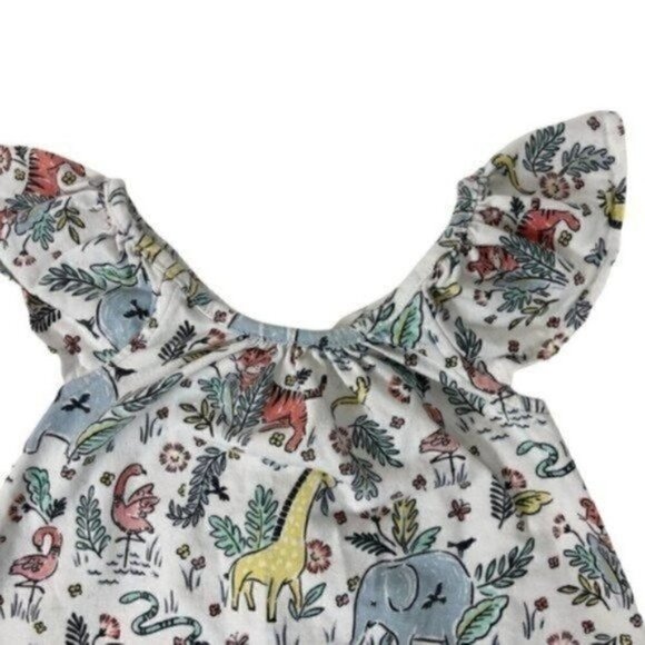 Dylan & Abby Safari Tunic Top size 18M Winged Sleeves Bow On Back - Picture 5 of 8